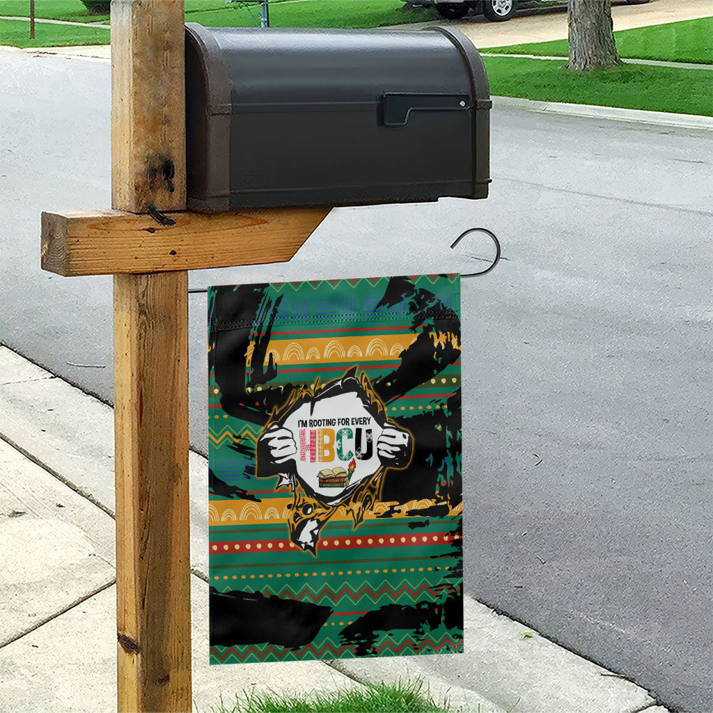 Rooting For Every HBCU Garden Flag Pan African Kente Pattern - History And Knowledge Torch