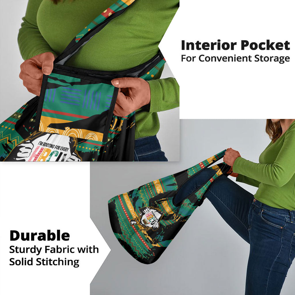 Rooting For Every HBCU Grocery Bag Pan African Kente Pattern - History And Knowledge Torch