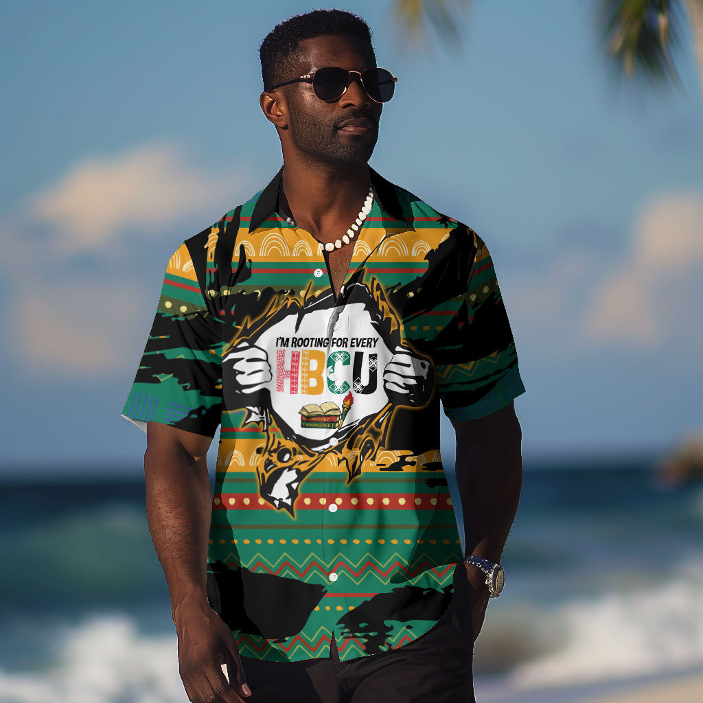 Rooting For Every HBCU Hawaiian Shirt Pan African Kente Pattern - History And Knowledge Torch
