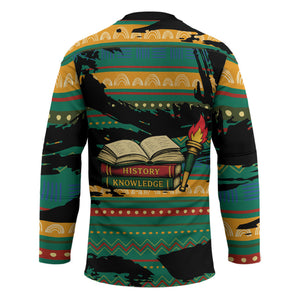 Rooting For Every HBCU Hockey Jersey Pan African Kente Pattern - History And Knowledge Torch