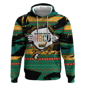 Rooting For Every HBCU Hoodie Pan African Kente Pattern - History And Knowledge Torch