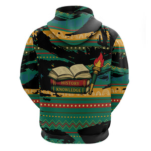Rooting For Every HBCU Hoodie Pan African Kente Pattern - History And Knowledge Torch