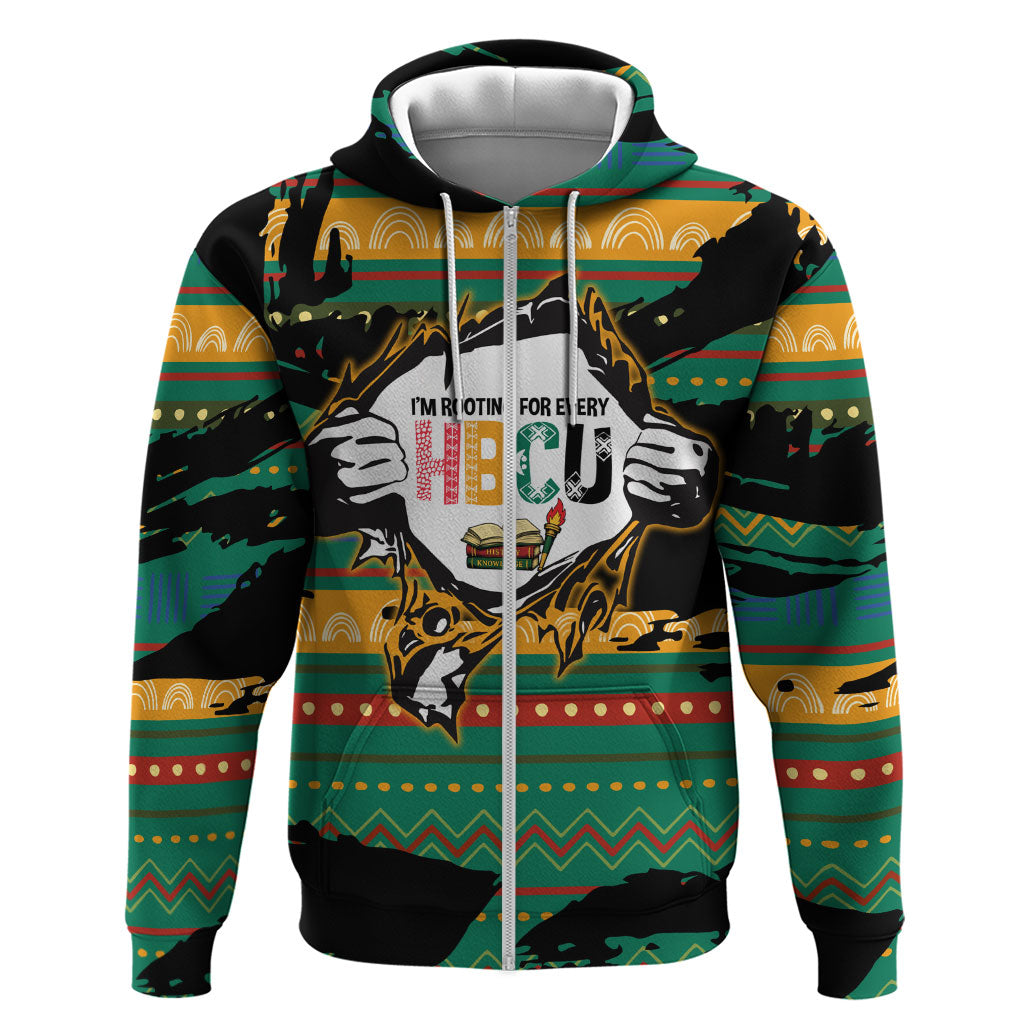 Rooting For Every HBCU Hoodie Pan African Kente Pattern - History And Knowledge Torch