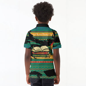 Rooting For Every HBCU Kid Polo Shirt Pan African Kente Pattern - History And Knowledge Torch