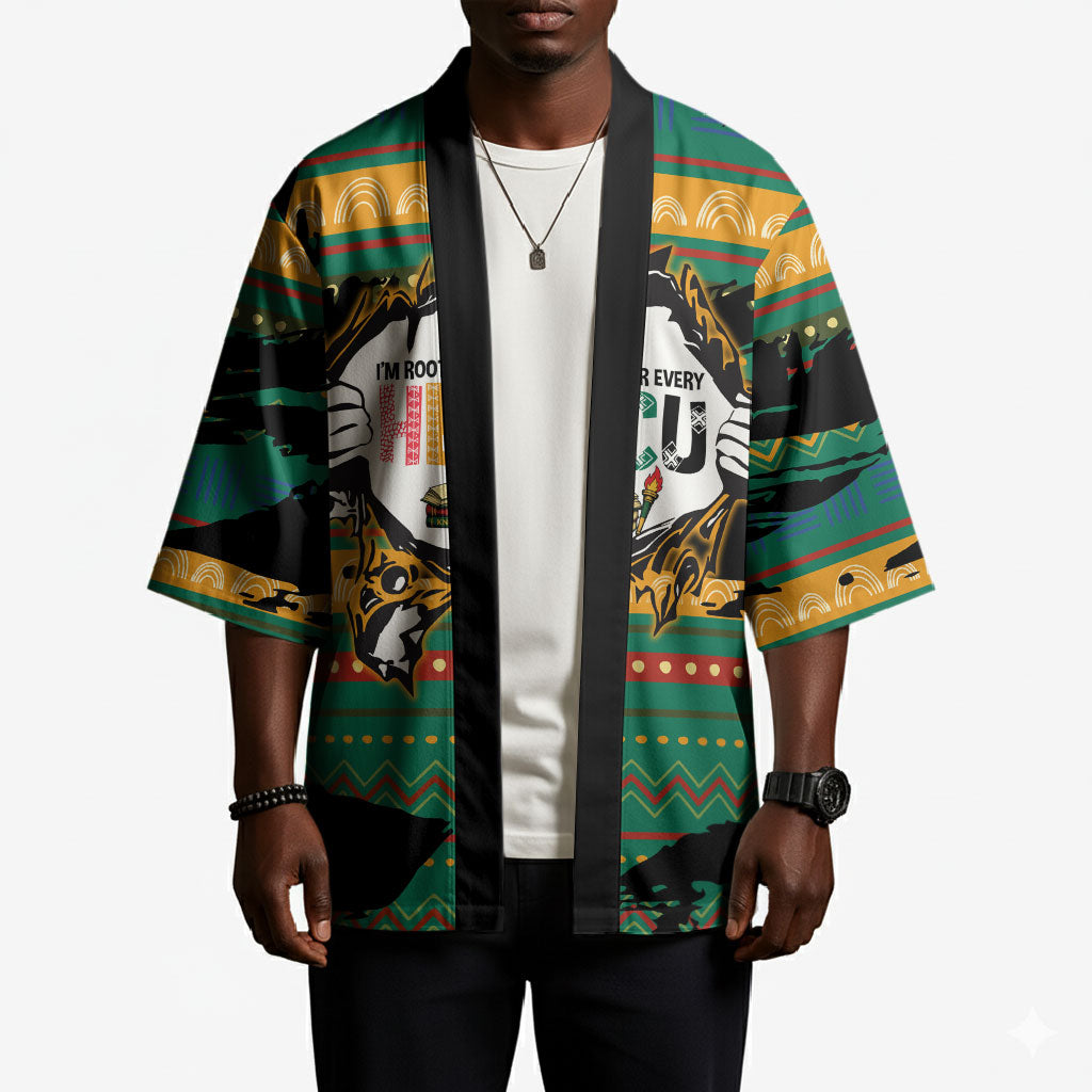 Rooting For Every HBCU Kimono Pan African Kente Pattern - History And Knowledge Torch