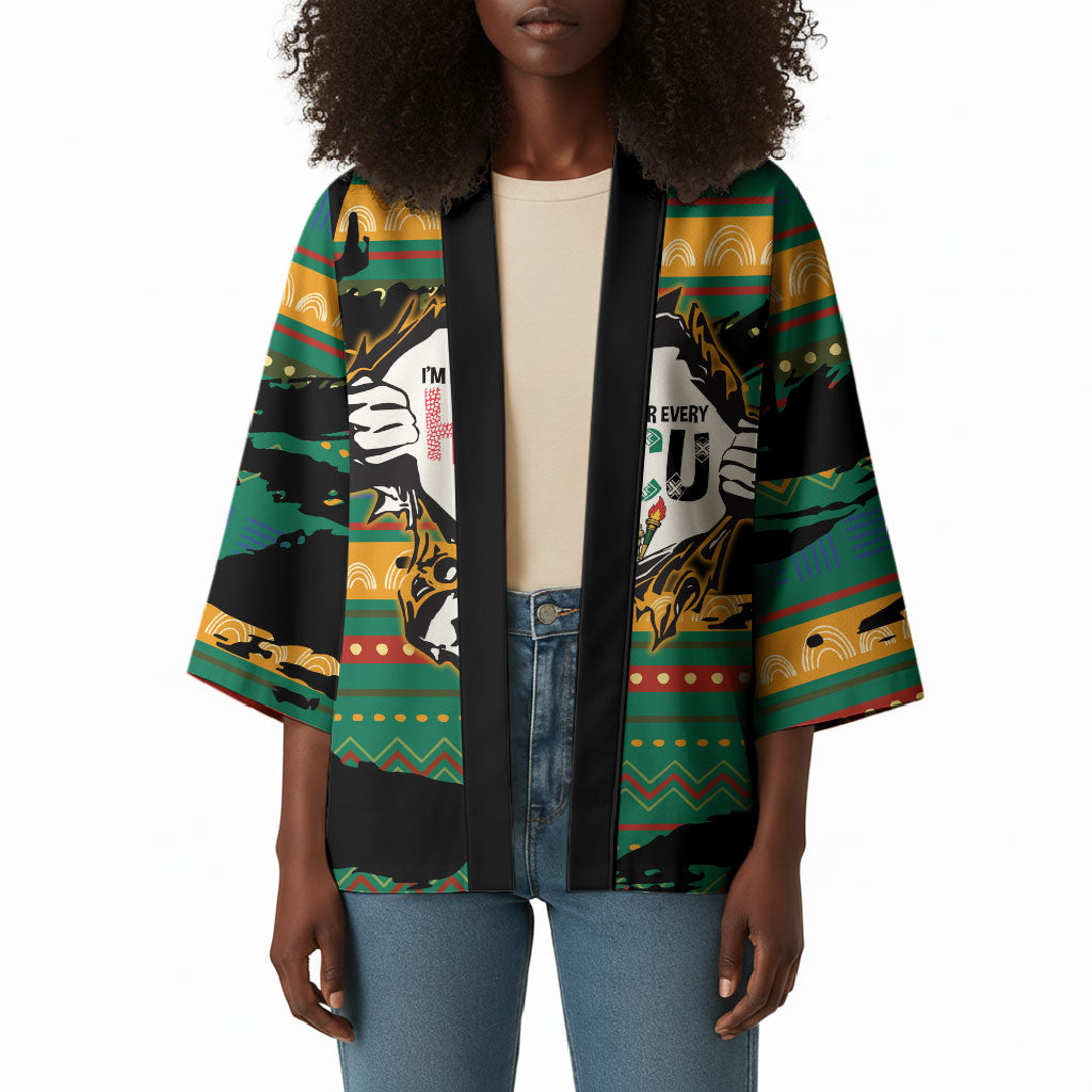 Rooting For Every HBCU Kimono Pan African Kente Pattern - History And Knowledge Torch
