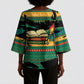 Rooting For Every HBCU Kimono Sleeve Blouse Pan African Kente Pattern - History And Knowledge Torch