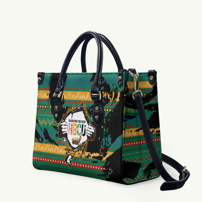 Rooting For Every HBCU Leather Bag Pan African Kente Pattern - History And Knowledge Torch
