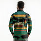 Rooting For Every HBCU Long Sleeve Polo Shirt Pan African Kente Pattern - History And Knowledge Torch