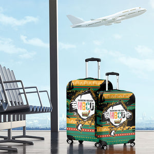 Rooting For Every HBCU Luggage Cover Pan African Kente Pattern - History And Knowledge Torch
