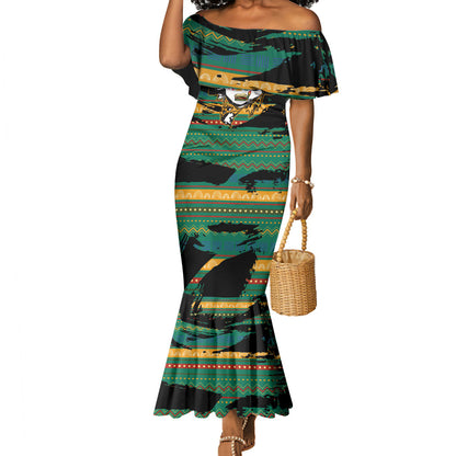 Rooting For Every HBCU Mermaid Dress Pan African Kente Pattern - History And Knowledge Torch