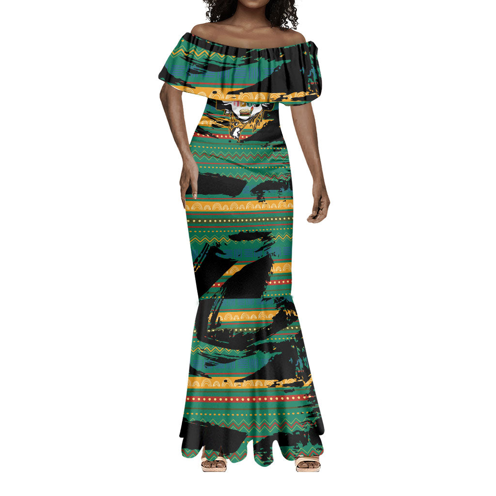 Rooting For Every HBCU Mermaid Dress Pan African Kente Pattern - History And Knowledge Torch