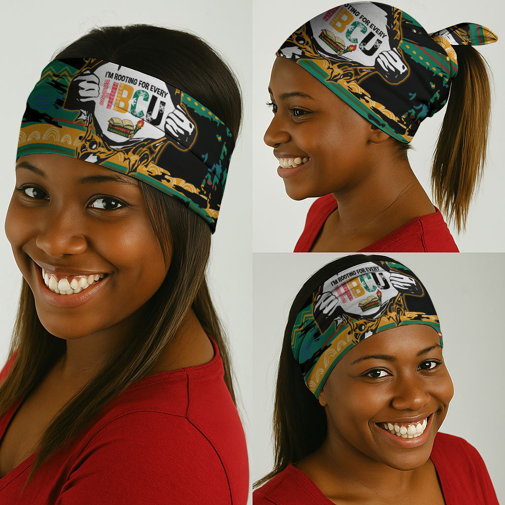 Rooting For Every HBCU Neck Gaiter Pan African Kente Pattern - History And Knowledge Torch
