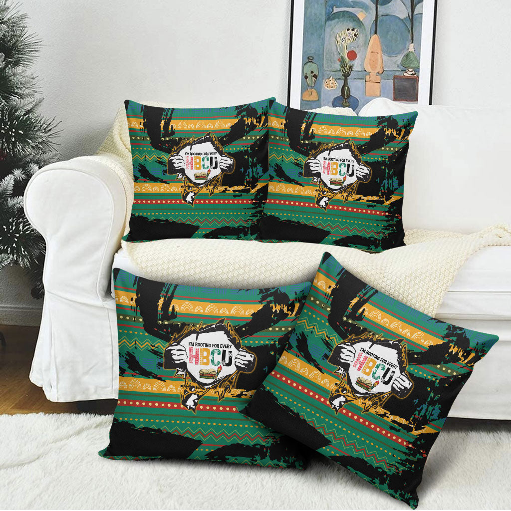 Rooting For Every HBCU Pillow Cover Pan African Kente Pattern - History And Knowledge Torch