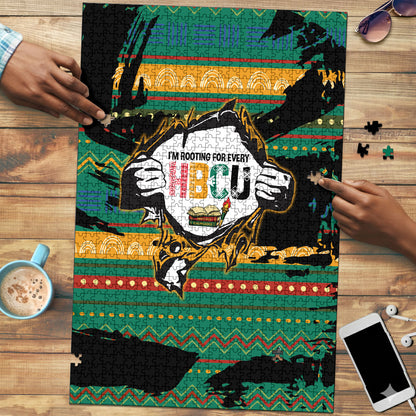 Rooting For Every HBCU Puzzle Pan African Kente Pattern - History And Knowledge Torch