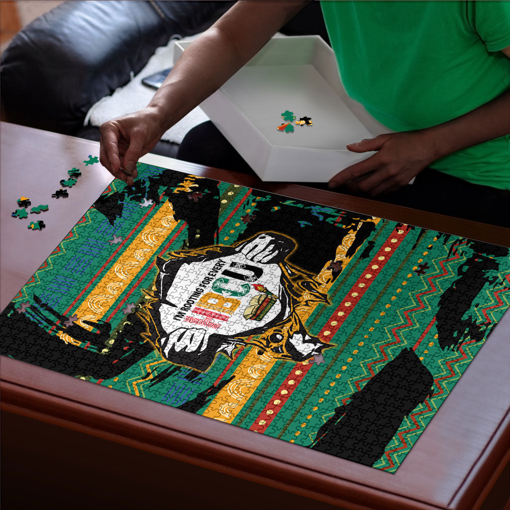 Rooting For Every HBCU Puzzle Pan African Kente Pattern - History And Knowledge Torch