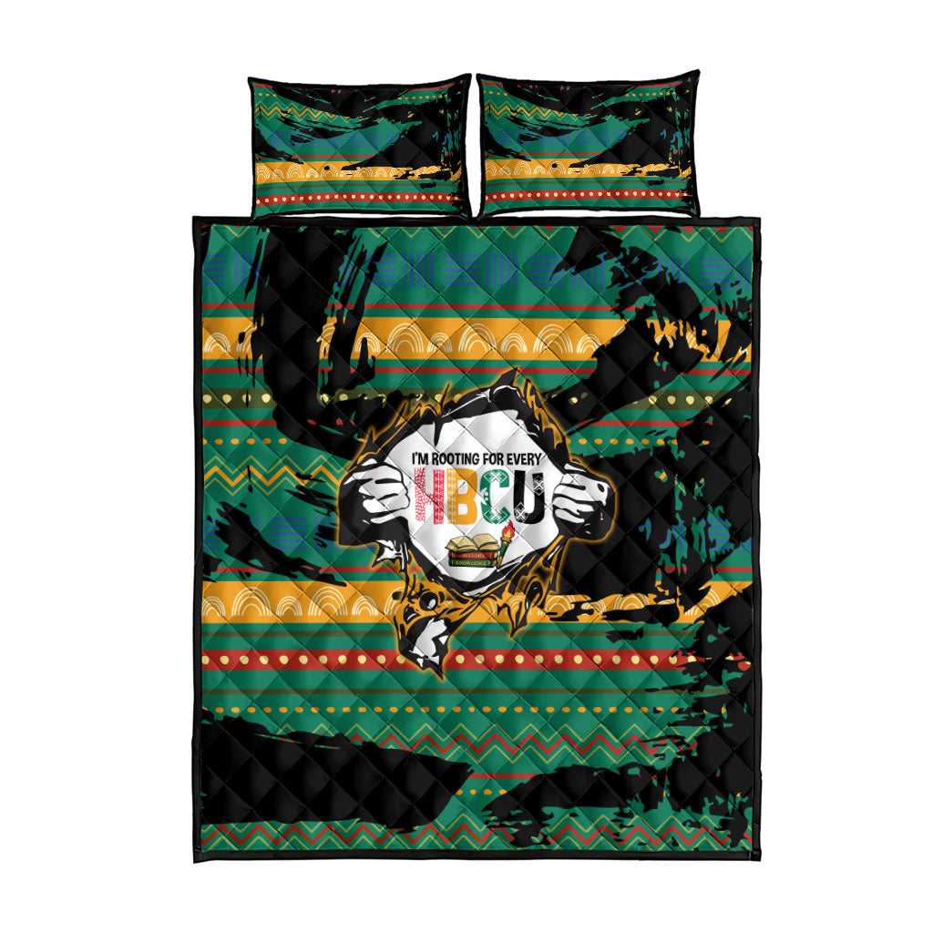 Rooting For Every HBCU Quilt Bed Set Pan African Kente Pattern - History And Knowledge Torch