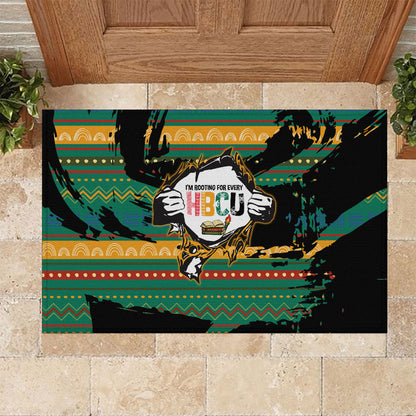 Rooting For Every HBCU Rubber Doormat Pan African Kente Pattern - History And Knowledge Torch