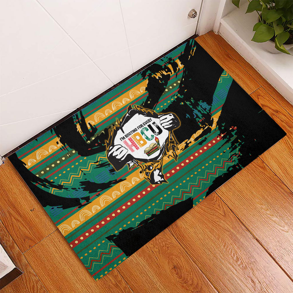 Rooting For Every HBCU Rubber Doormat Pan African Kente Pattern - History And Knowledge Torch