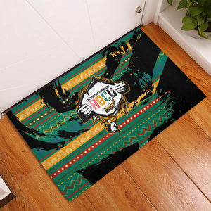 Rooting For Every HBCU Rubber Doormat Pan African Kente Pattern - History And Knowledge Torch