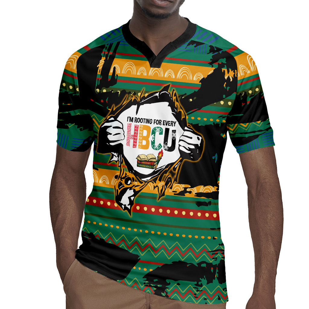 Rooting For Every HBCU Rugby Jersey Pan African Kente Pattern - History And Knowledge Torch