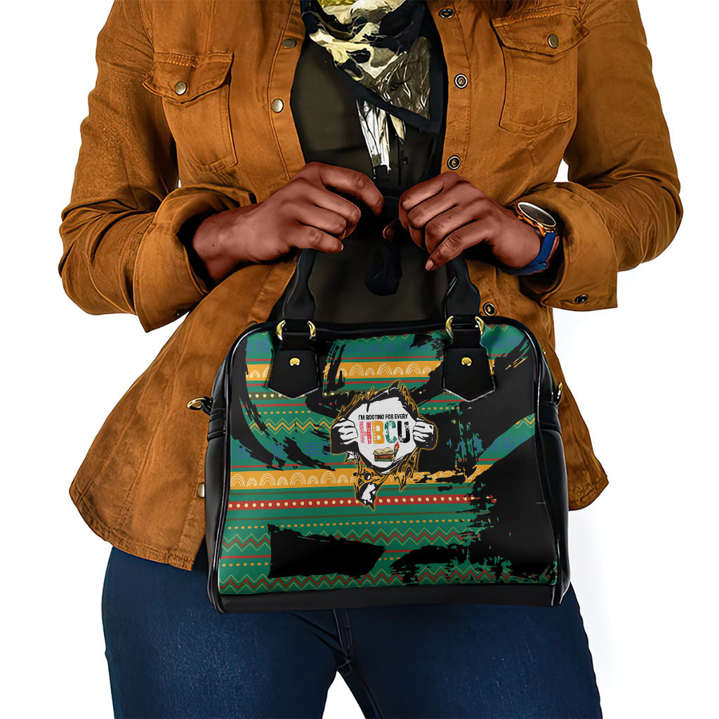 Rooting For Every HBCU Shoulder Handbag Pan African Kente Pattern - History And Knowledge Torch