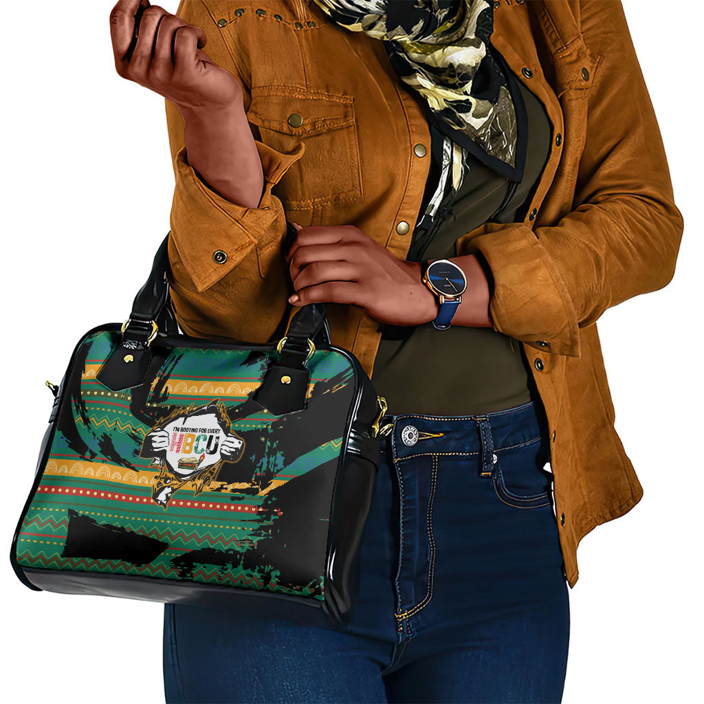 Rooting For Every HBCU Shoulder Handbag Pan African Kente Pattern - History And Knowledge Torch
