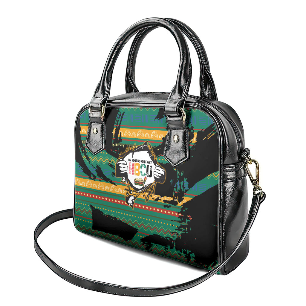 Rooting For Every HBCU Shoulder Handbag Pan African Kente Pattern - History And Knowledge Torch