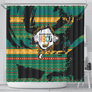 Rooting For Every HBCU Shower Curtain Pan African Kente Pattern - History And Knowledge Torch