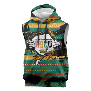 Rooting For Every HBCU Sleeveless Hoodie Pan African Kente Pattern - History And Knowledge Torch