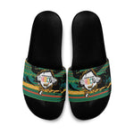 Rooting For Every HBCU Slide Sandals Pan African Kente Pattern - History And Knowledge Torch