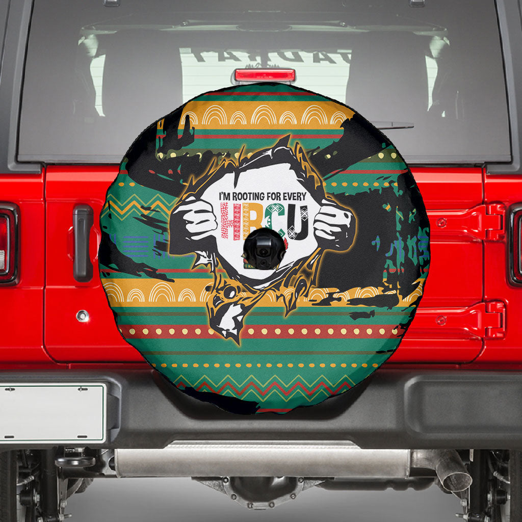 Rooting For Every HBCU Spare Tire Cover Pan African Kente Pattern - History And Knowledge Torch