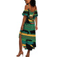 Rooting For Every HBCU Summer Maxi Dress Pan African Kente Pattern - History And Knowledge Torch