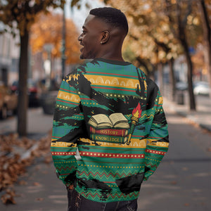 Rooting For Every HBCU Sweatshirt Pan African Kente Pattern - History And Knowledge Torch