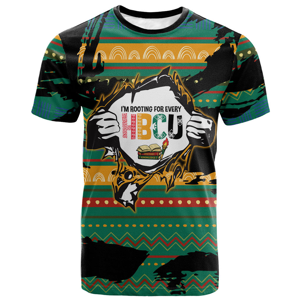 Rooting For Every HBCU T shirt Pan African Kente Pattern - History And Knowledge Torch