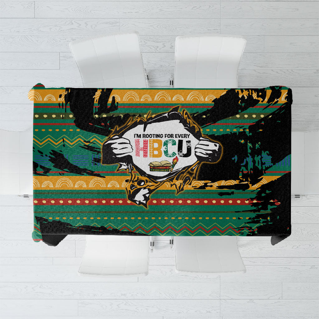 Rooting For Every HBCU Tablecloth Pan African Kente Pattern - History And Knowledge Torch
