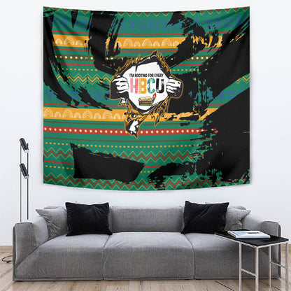 Rooting For Every HBCU Tapestry Pan African Kente Pattern - History And Knowledge Torch