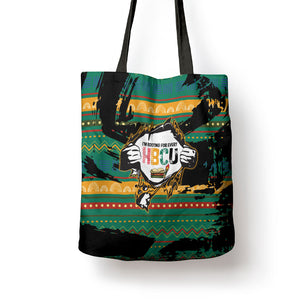 Rooting For Every HBCU Tote Bag Pan African Kente Pattern - History And Knowledge Torch