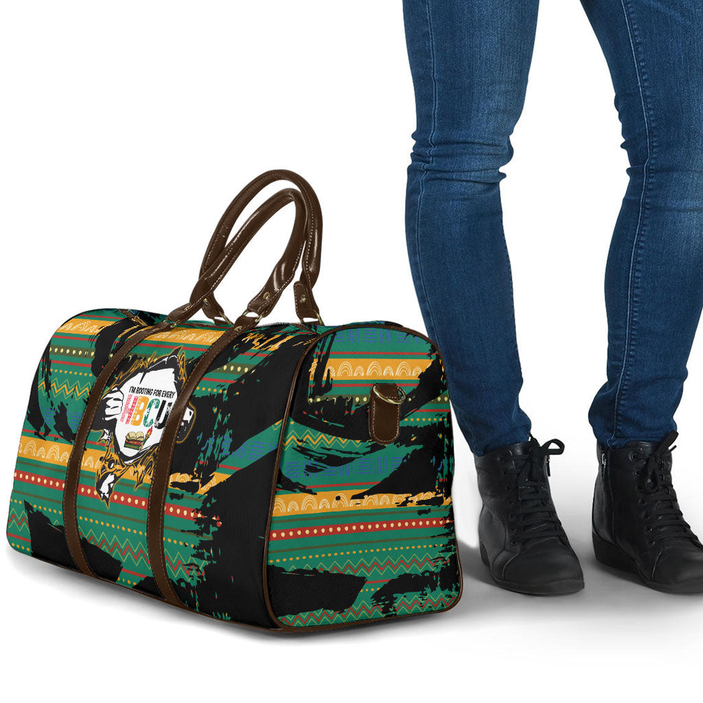 Rooting For Every HBCU Travel Bag Pan African Kente Pattern - History And Knowledge Torch