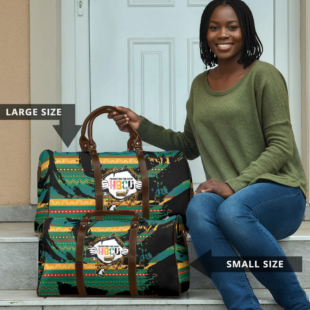 Rooting For Every HBCU Travel Bag Pan African Kente Pattern - History And Knowledge Torch