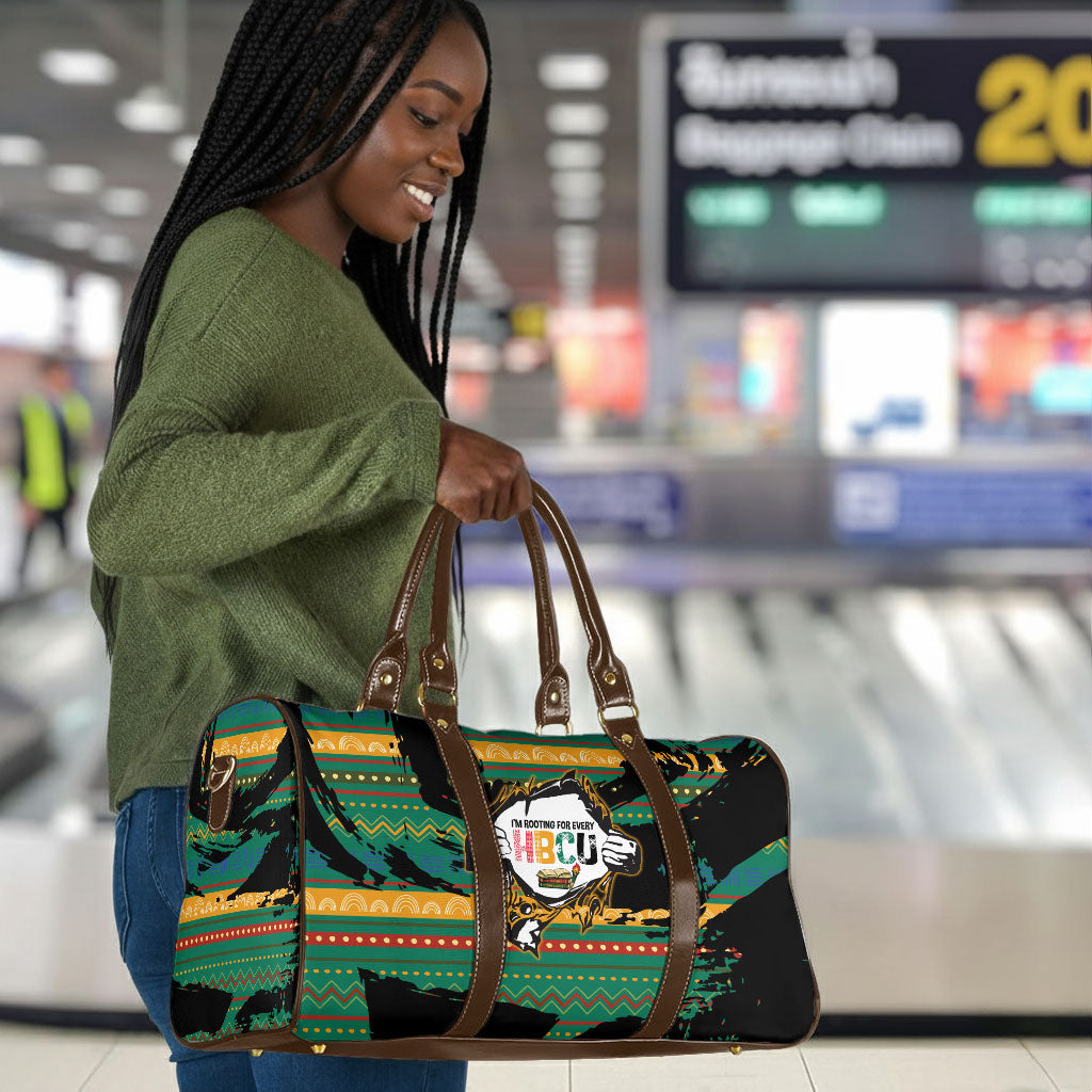 Rooting For Every HBCU Travel Bag Pan African Kente Pattern - History And Knowledge Torch