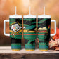 Rooting For Every HBCU Tumbler With Handle Pan African Kente Pattern - History And Knowledge Torch