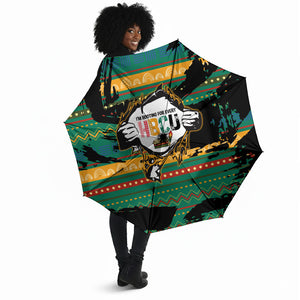 Rooting For Every HBCU Umbrella Pan African Kente Pattern - History And Knowledge Torch
