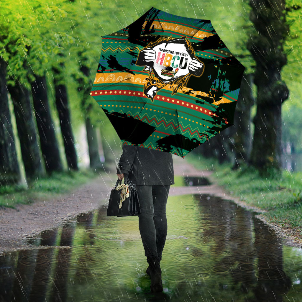 Rooting For Every HBCU Umbrella Pan African Kente Pattern - History And Knowledge Torch