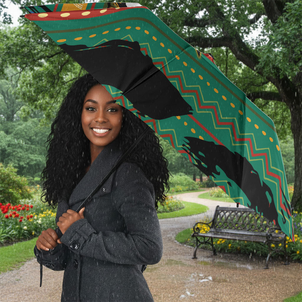 Rooting For Every HBCU Umbrella Pan African Kente Pattern - History And Knowledge Torch