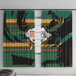 Rooting For Every HBCU Window Curtain Pan African Kente Pattern - History And Knowledge Torch