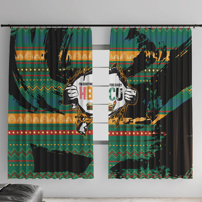 Rooting For Every HBCU Window Curtain Pan African Kente Pattern - History And Knowledge Torch