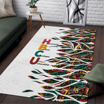Historically Black Colleges Universities HBCU Area Rug Pan African Colors Tribal Pattern Typography