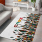 Historically Black Colleges Universities HBCU Area Rug Pan African Colors Tribal Pattern Typography