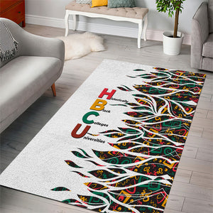 Historically Black Colleges Universities HBCU Area Rug Pan African Colors Tribal Pattern Typography